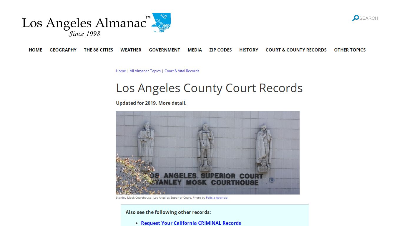 Obtain Court Records in Los Angeles County, California